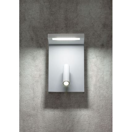 Redo 01-1499 - LED Wandspot AGOS LED/6W/230V + LED/3,2W USB wit