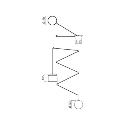 Redo 01-1821 - Hanglamp aan een koord DODO 1xE27/15W/230V spin wit