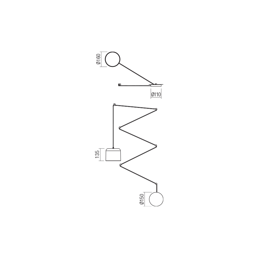 Redo 01-1821 - Hanglamp aan een koord DODO 1xE27/15W/230V spin wit