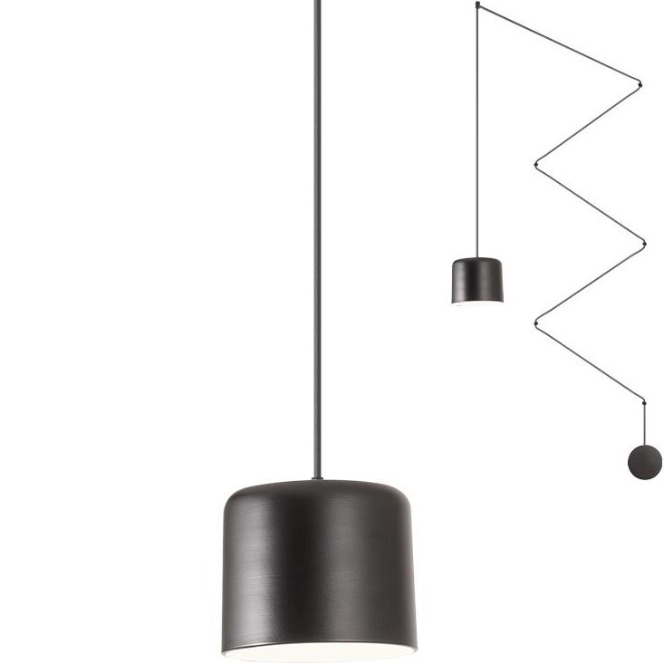 Redo 01-1822 - Hanglamp aan een koord DODO 1xE27/15W/230V spin zwart