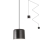 Redo 01-1822 - Hanglamp aan een koord DODO 1xE27/15W/230V spin zwart