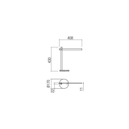 Redo 01-2213 - Dimbaar LED touch tafellampje OMEO LED/5,5W/230V 3000/4500/6500K zwart