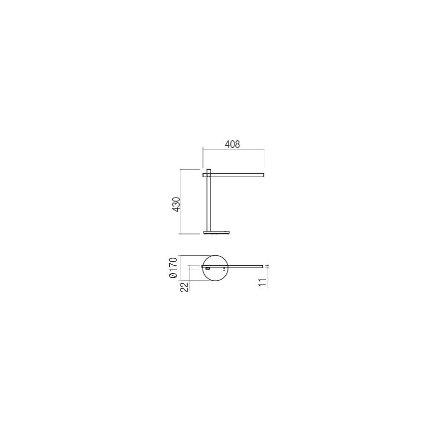 Redo 01-2213 - Dimbaar LED touch tafellampje OMEO LED/5,5W/230V 3000/4500/6500K zwart