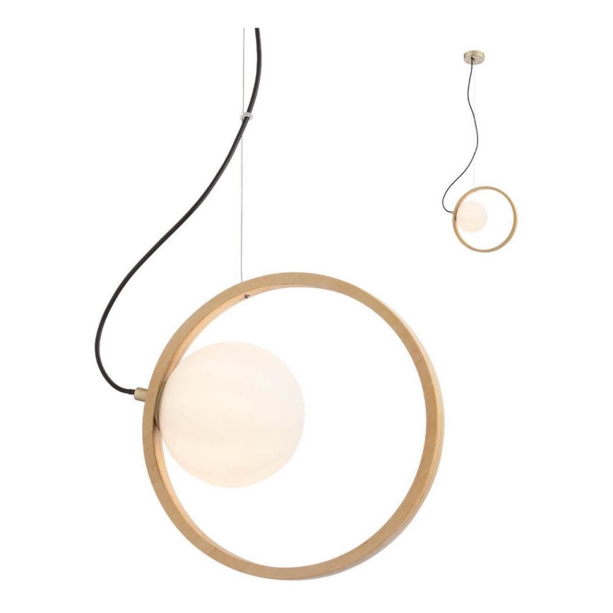 Redo 01-2319 - Hanglamp aan een koord KLEIDI 1xE14/28W/230V diameter 27 cm bruin