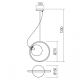 Redo 01-2319 - Hanglamp aan een koord KLEIDI 1xE14/28W/230V diameter 27 cm bruin