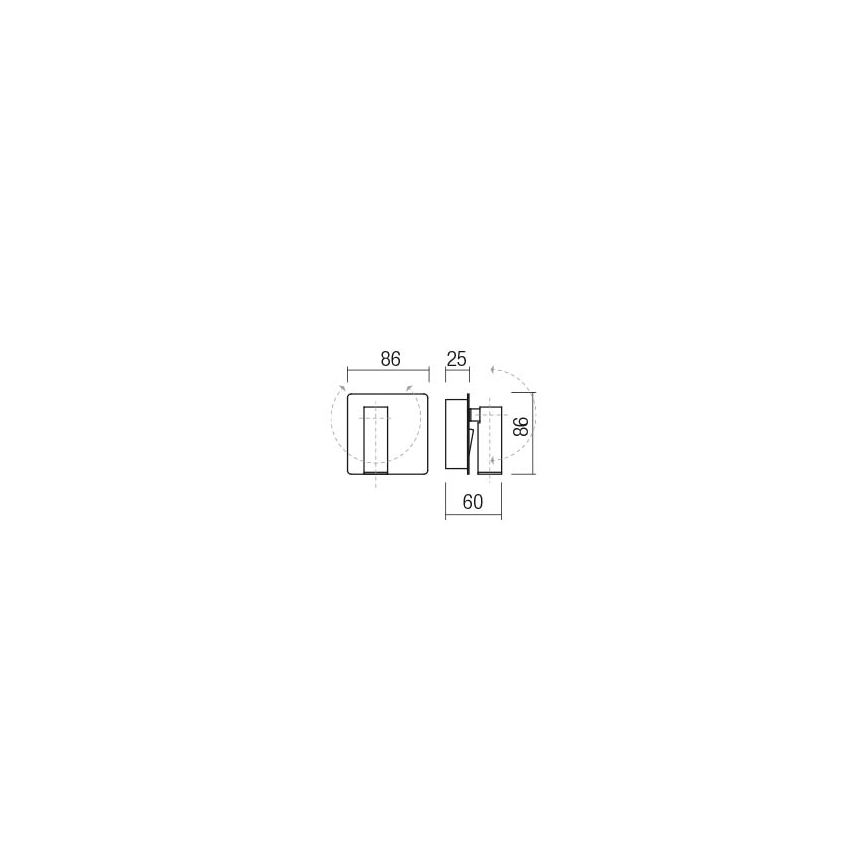 Redo 01-2339 - LED Wandspot TOMIX LED/3,2W/230V glanzend chroom