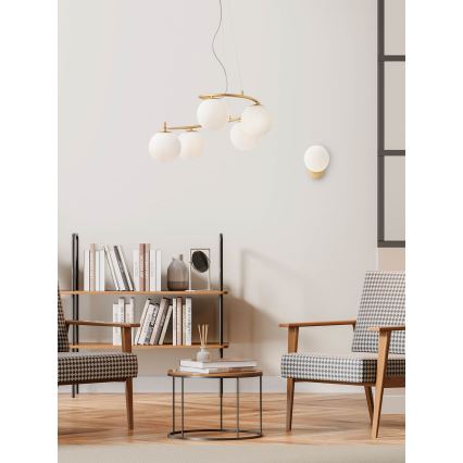Redo 01-2713 - Wandlamp VOLLEY 1xE14/28W/230V goud