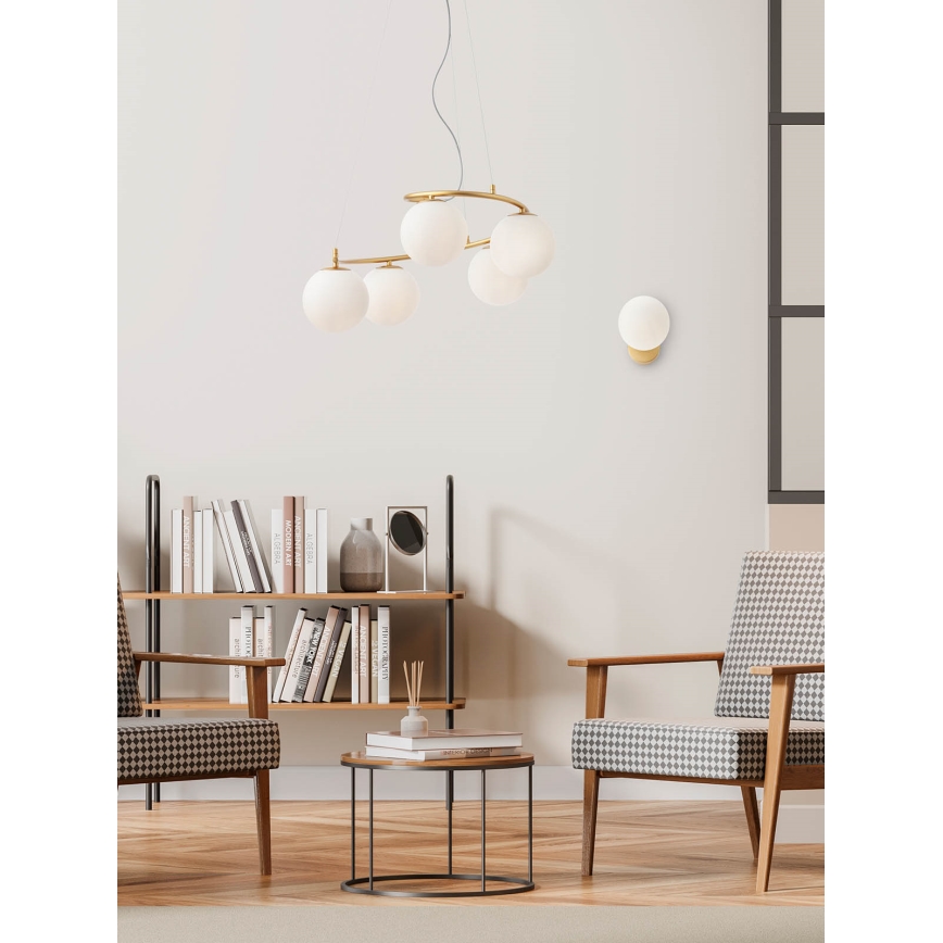 Redo 01-2713 - Wandlamp VOLLEY 1xE14/28W/230V goud