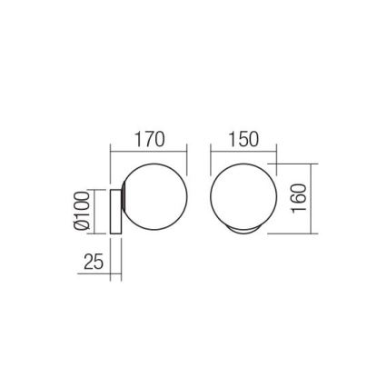 Redo 01-2713 - Wandlamp VOLLEY 1xE14/28W/230V goud