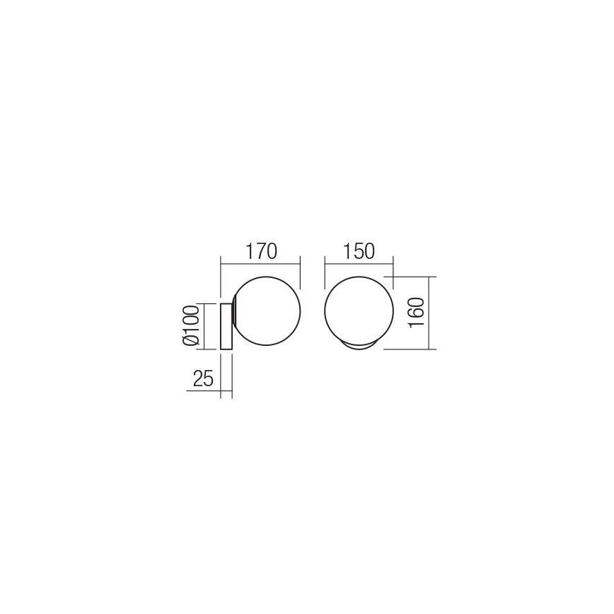 Redo 01-2713 - Wandlamp VOLLEY 1xE14/28W/230V goud