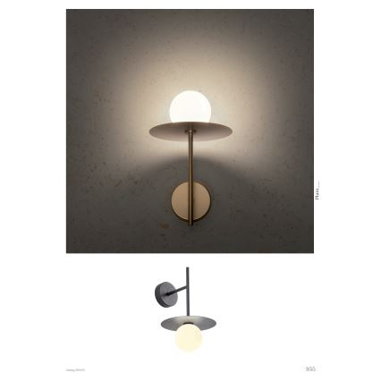 Redo 01-2726 - Wandlamp PLATO 1xG9/10W/230V zwart