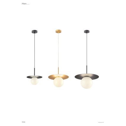 Redo 01-2728 - Hanglamp aan een koord PLATO 1xG9/10W/230V diameter 20 cm zwart