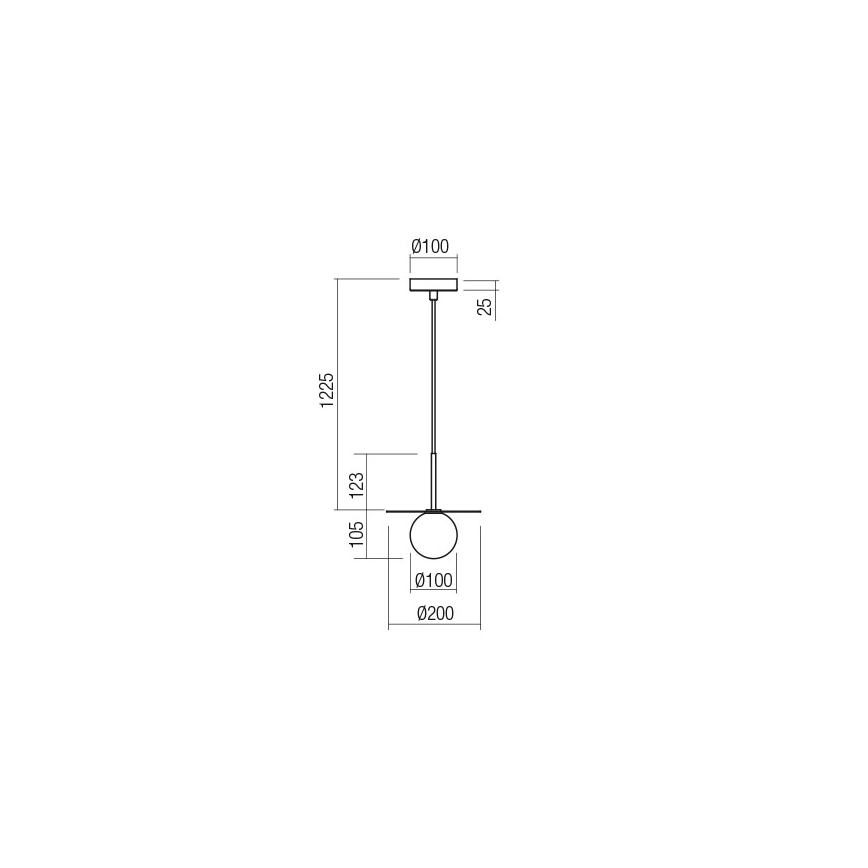 Redo 01-2728 - Hanglamp aan een koord PLATO 1xG9/10W/230V diameter 20 cm zwart