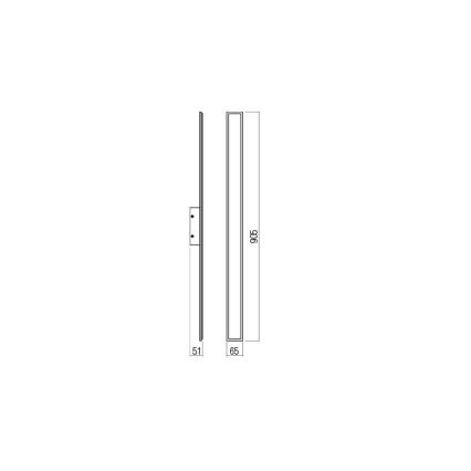 Redo 01-2769 - LED wand verlichting WAPI LED/23W/230V 90,5 cm zwart
