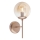 Redo 01-2942 - Wandlamp MUNDI 1xE14/28W/230V koper