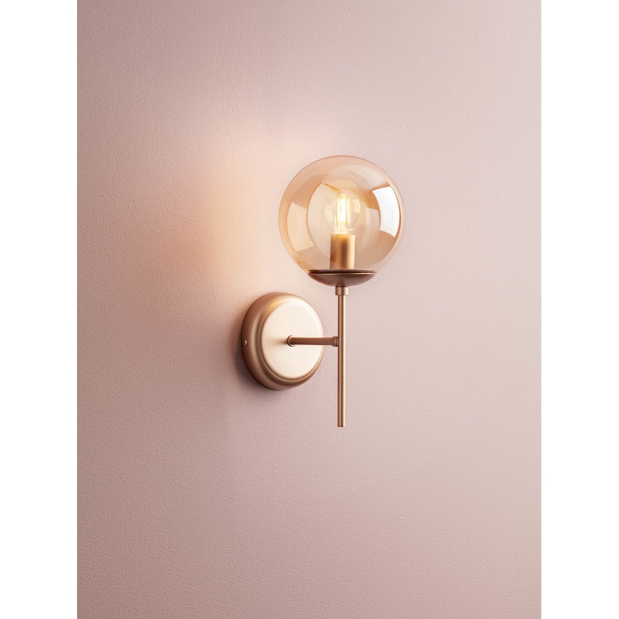 Redo 01-2942 - Wandlamp MUNDI 1xE14/28W/230V koper