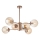 Redo 01-2943 - Hanglamp met vaste pendel MUNDI 6xE14/28W/230V koper