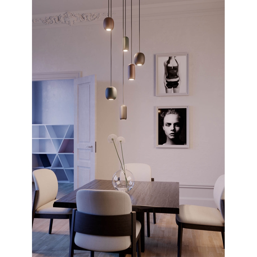 Redo 01-3478 - Hanglamp aan een koord BOOM 1xGU10/10W/230V diameter 12 cm groen