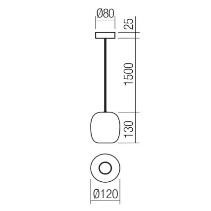 Redo 01-3478 - Hanglamp aan een koord BOOM 1xGU10/10W/230V diameter 12 cm groen