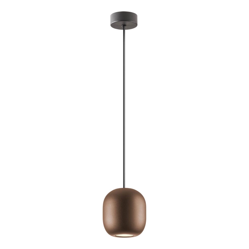Redo 01-3479 - Hanglamp aan een koord BOOM 1xGU10/10W/230V diameter 12 cm bruin