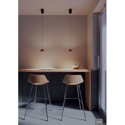Redo 01-3547 - LED Hanglamp aan een koord AVES LED/12W/230V diameter 9,6 cm CRI 90 goud