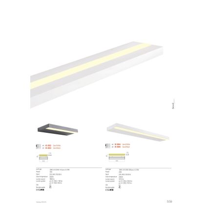 Redo 01-3552 - LED wand verlichting SEED LED/15W/230V wit