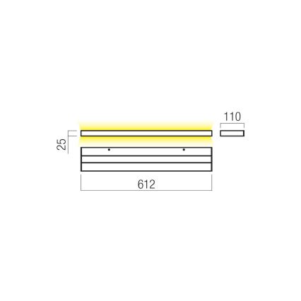 Redo 01-3554 - LED wand verlichting SEED LED/30W/230V wit
