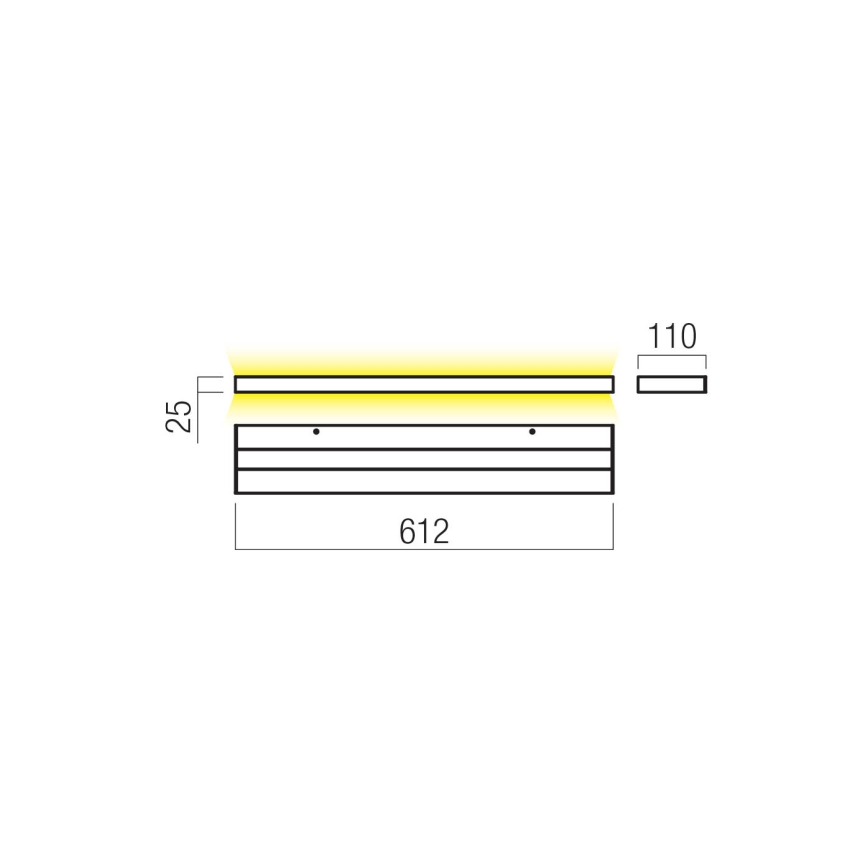 Redo 01-3554 - LED wand verlichting SEED LED/30W/230V wit
