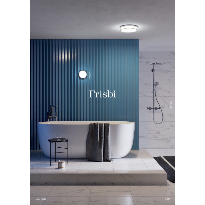 Redo 01-3727 - LED Badkamer plafondlamp FRISBI LED/12W/230V diameter 23 cm CRI 90 3000/4000K IP44 glanzend chroom