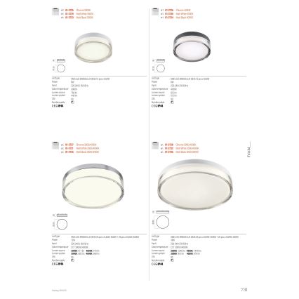 Redo 01-3729 - LED Badkamer plafondlamp FRISBI LED/8W/230V Ø 15 cm CRI 90 IP44 wit