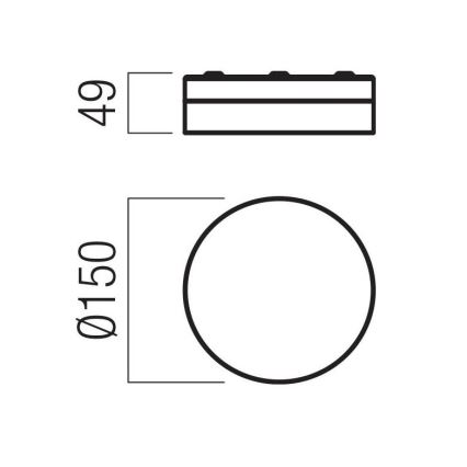 Redo 01-3729 - LED Badkamer plafondlamp FRISBI LED/8W/230V Ø 15 cm CRI 90 IP44 wit