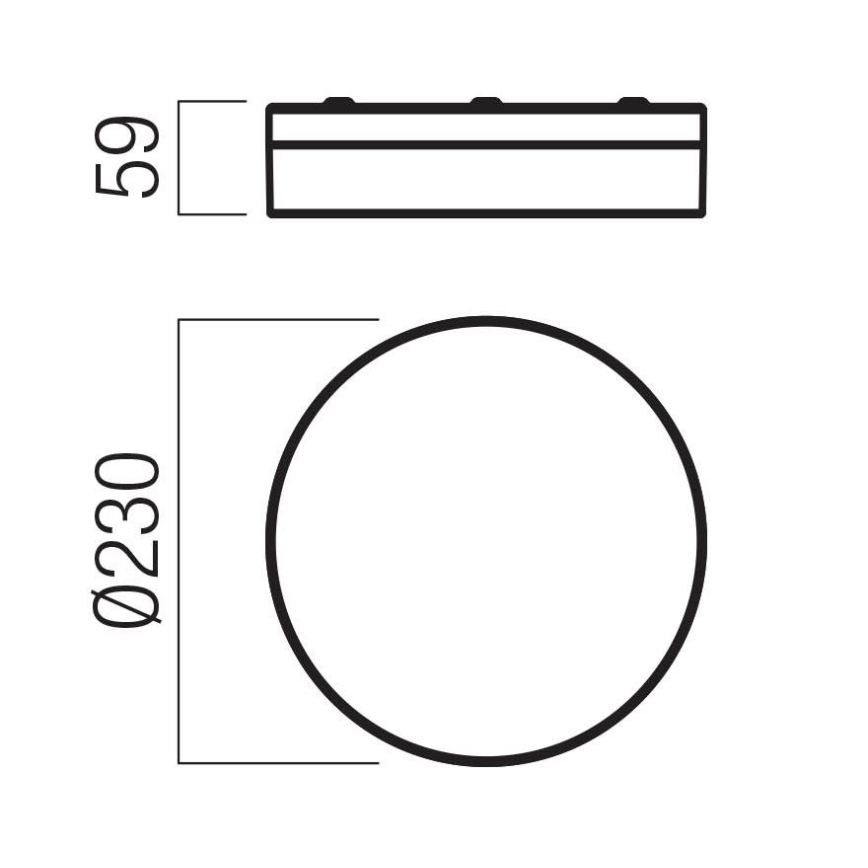 Redo 01-3731 - LED Badkamer plafondlamp FRISBI LED/12W/230V Ø 23 cm CRI 90 3000/4000K IP44 wit