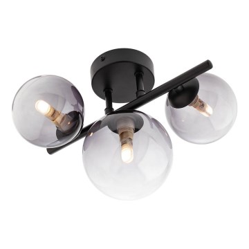 Redo 01-3988 - Bevestigde hanglamp ASTRA 3xG9/8W/230V zwart