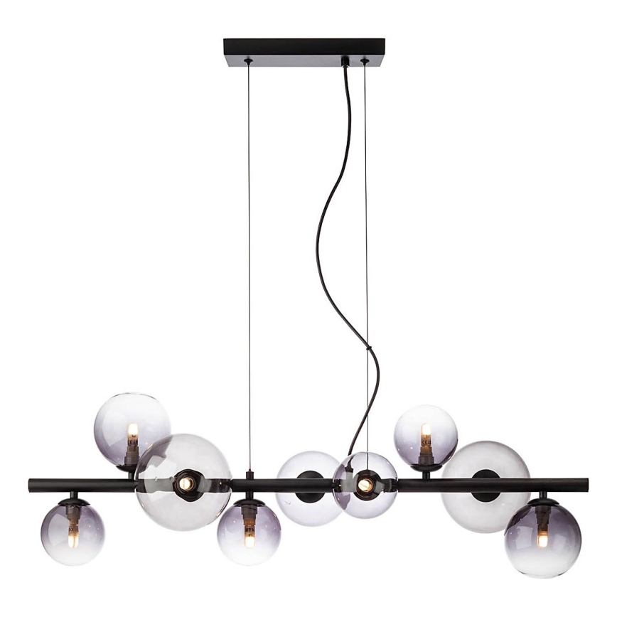 Redo 01-3989 - Hanglamp aan een koord ASTRA 9xG9/8W/230V zwart