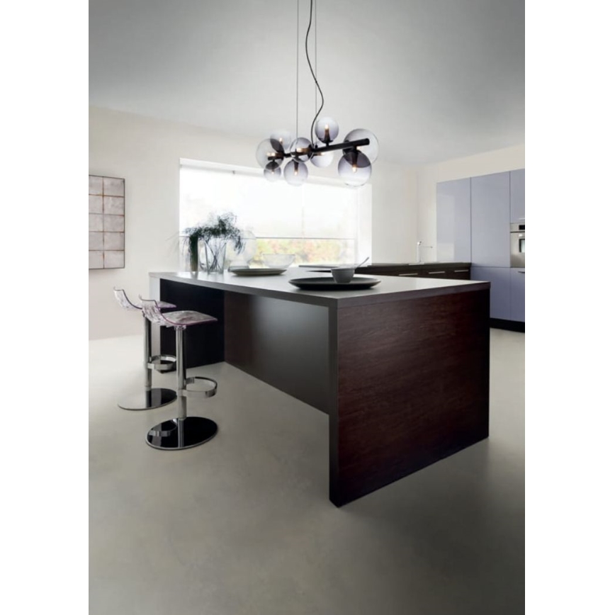 Redo 01-3989 - Hanglamp aan een koord ASTRA 9xG9/8W/230V zwart