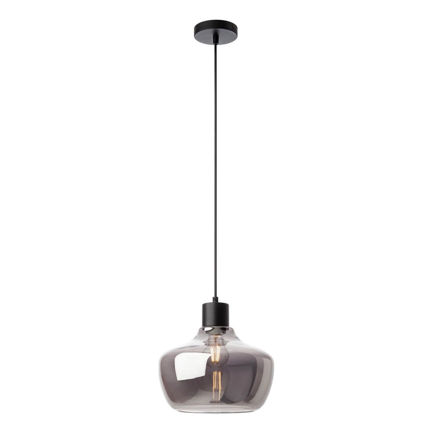 Redo 01-4046 - Hanglamp aan een koord ATLANTIS 1xE27/42W/230V diameter 26 cm zwart
