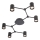 Redo 01-4048 - Spot WEBB 6xGU10/10W/230V zwart