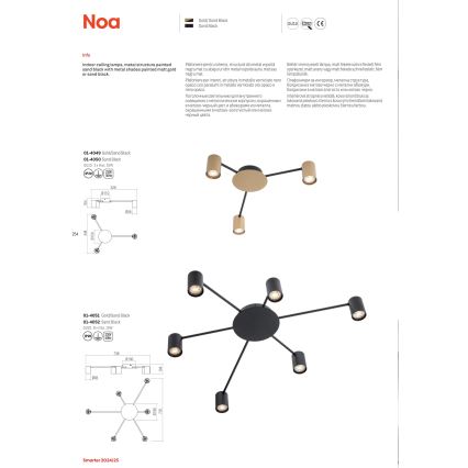 Redo 01-4049 - Spot NOA 3xGU10/10W/230V goud