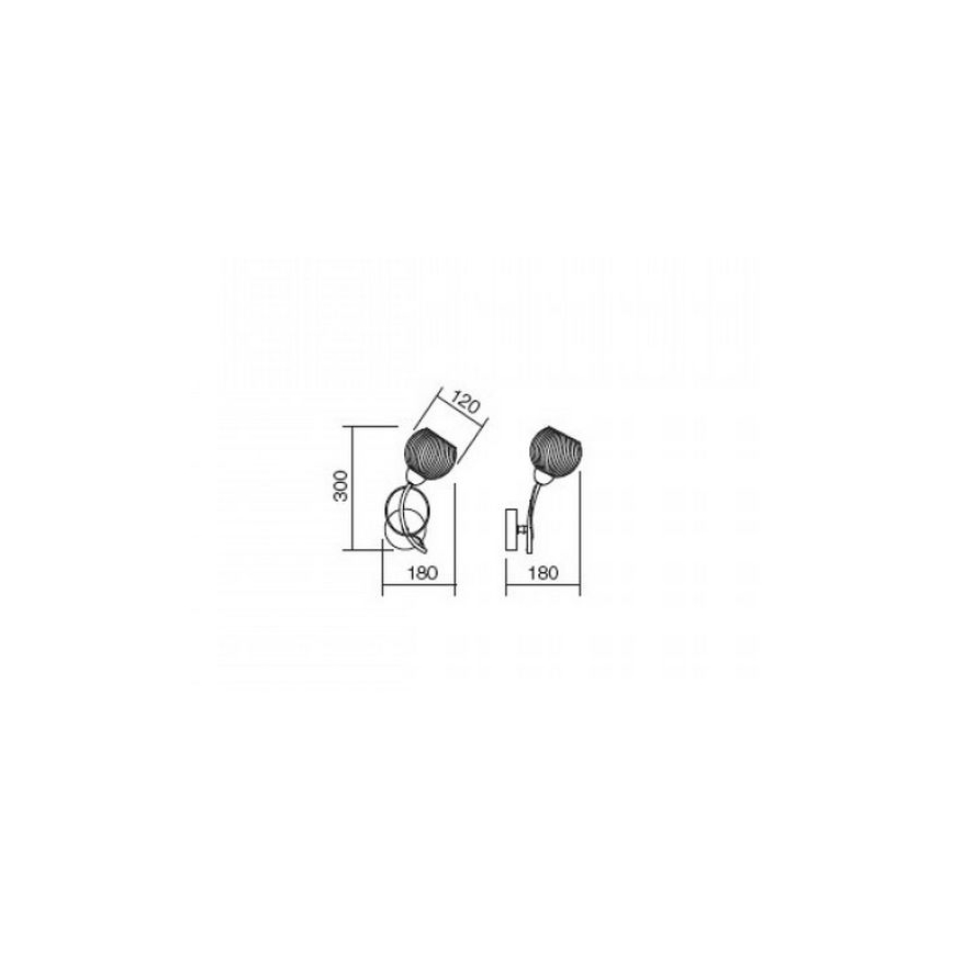 Redo 02-793 - Wandlamp ANNE 1xE14/28W/230V