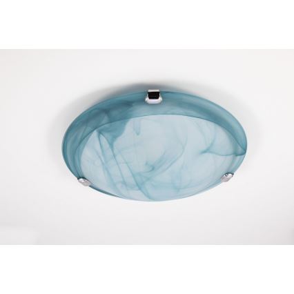 Redo 05-390 - Plafondlamp VIRGINIA 1xE27/42W/230V diameter 30 cm blauw