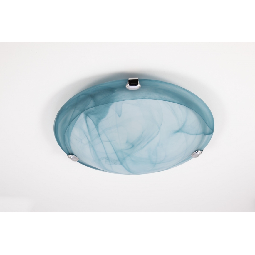 Redo 05-390 - Plafondlamp VIRGINIA 1xE27/42W/230V diameter 30 cm blauw