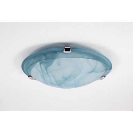 Redo 05-390 - Plafondlamp VIRGINIA 1xE27/42W/230V diameter 30 cm blauw