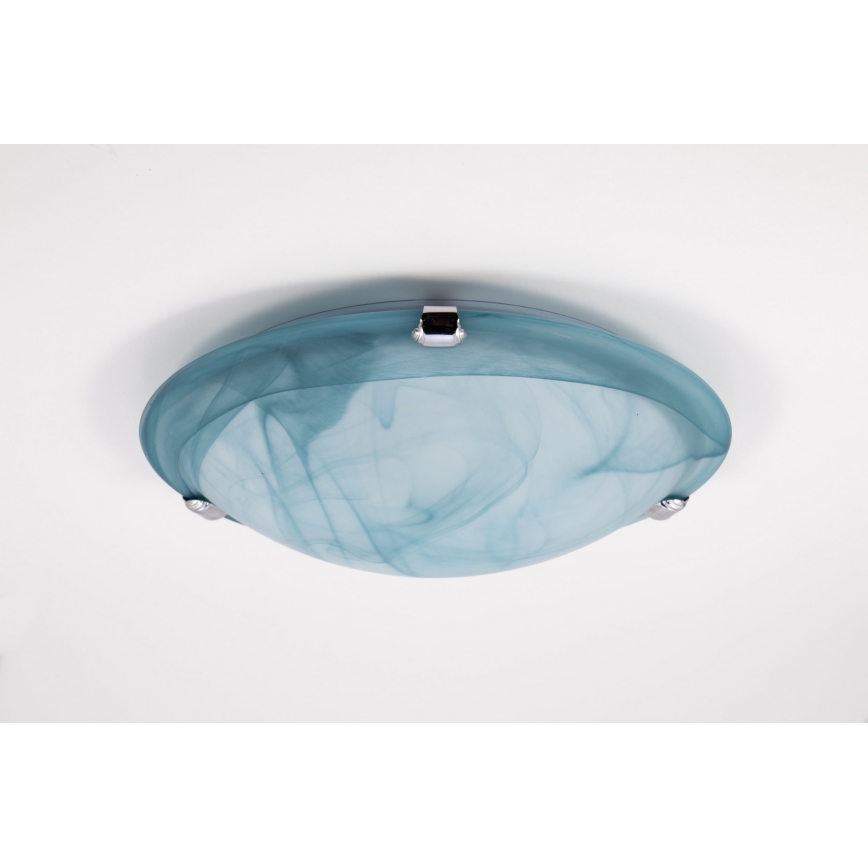 Redo 05-390 - Plafondlamp VIRGINIA 1xE27/42W/230V diameter 30 cm blauw