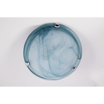 Redo 05-390 - Plafondlamp VIRGINIA 1xE27/42W/230V diameter 30 cm blauw