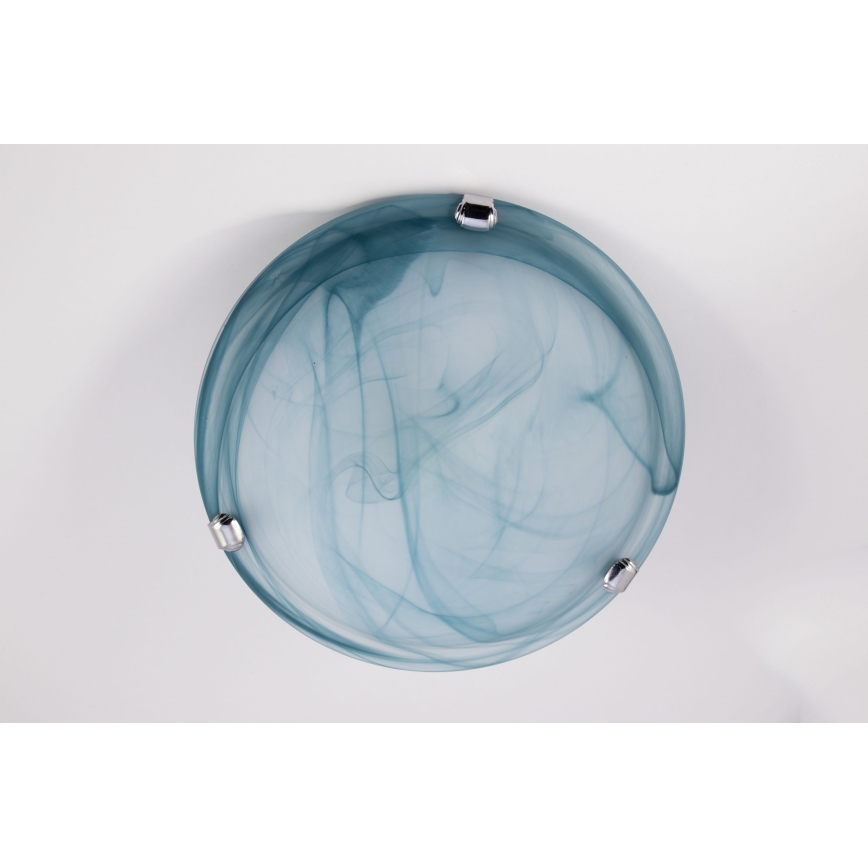Redo 05-390 - Plafondlamp VIRGINIA 1xE27/42W/230V diameter 30 cm blauw