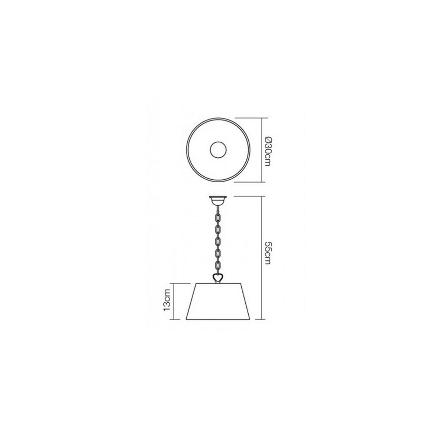 Redo 05-644 - Hanglamp aan een ketting ISIS 1xE27/42W/230V