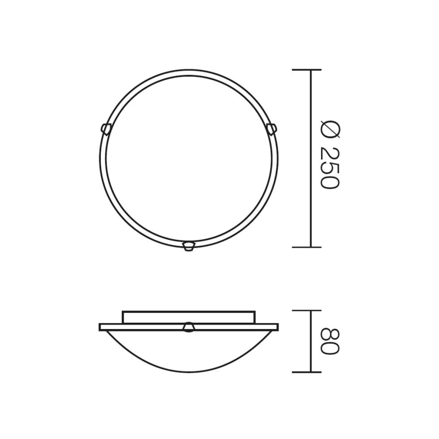 Redo 05-677 - Plafondlamp VIRGINIA 1xE27/42W/230V diameter 25 cm wit