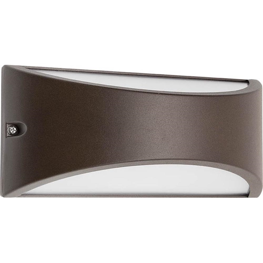 Redo 90192 - LED Wandlamp voor buiten SCUDO LED/10W/230V 3000K IP54 bruin
