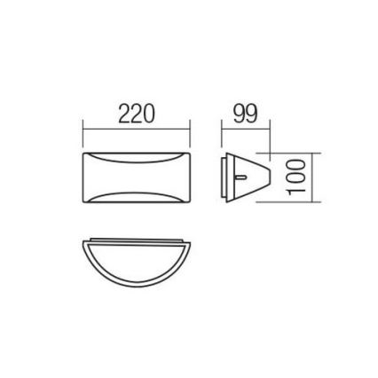 Redo 90192 - LED Wandlamp voor buiten SCUDO LED/10W/230V 3000K IP54 bruin