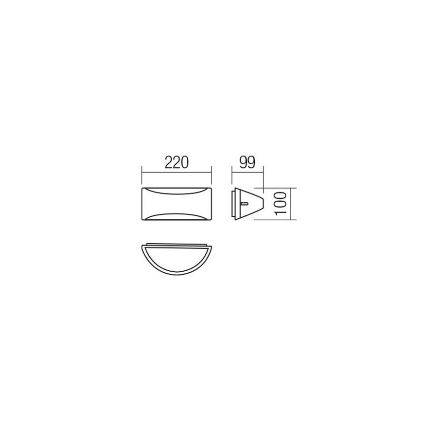 Redo 90192 - LED Wandlamp voor buiten SCUDO LED/10W/230V 3000K IP54 bruin